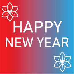 Fototapeta na wymiar simple happy new year card design 