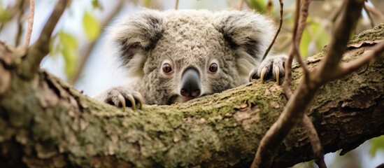 Photographer captures Koala in tree on Phillip Island, Australia.