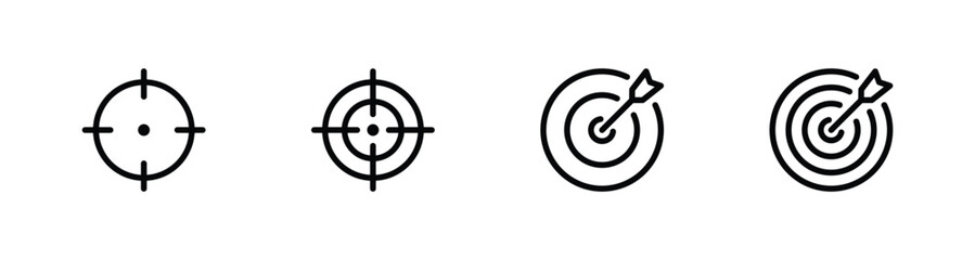 Target icon set, goal icon, Fokus target icon vector illustration