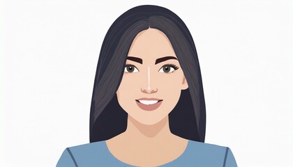 Fototapeta premium closeup front-view young adult woman, beautiful face, youthful look, mouth