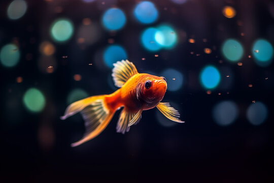 Fish that float brightly through an underwater cave