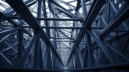 abstract architecture background, architecture of a tall steel structure,  - obrazy, fototapety, plakaty