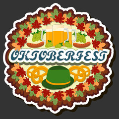 Beautiful illustration on theme of celebrating annual Oktoberfest holiday