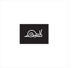 vector image of a snail, white and black background