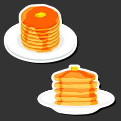 Illustration on theme fresh sweet tasty pancake of consisting various ingredients