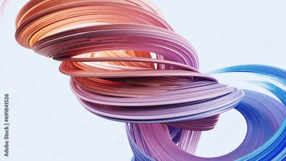 Poster flowing curve lines background, 3d rendering.