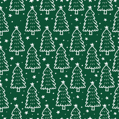 seamless christmas tree pattern