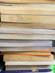 books close up as background