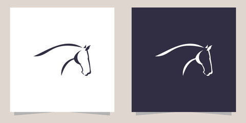 horse logo design vector