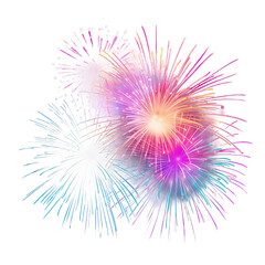 Fireworks isolated on transparent background