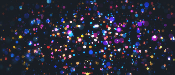 Abstract blurry bokeh Christmas on wide texture. Landing page concept. 3D Rendering.