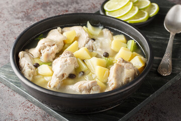 Chicken souse is a Bahamian soup consisting of clear broth where the meat and the vegetables are...
