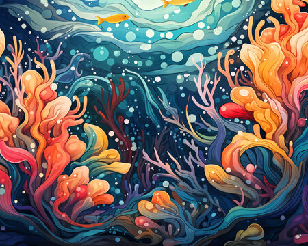 Ocean Harmony, the patterns of underwater life