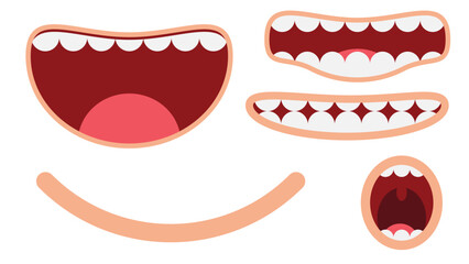 bibimouth movement shape aiueo vector illustrationr mulut