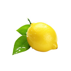 A realistic lemon isolate transparent white background