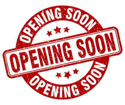 opening soon stamp. opening soon label. round grunge sign