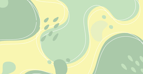 Abstract background various shapes and doodle objects pastel color