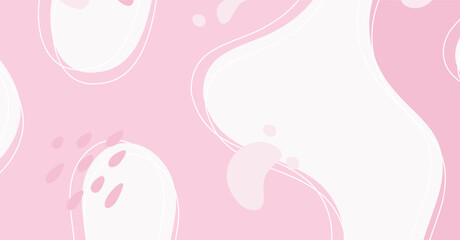 Abstract background various shapes and doodle objects pastel color