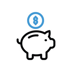 Save Money icon vector stock illustration