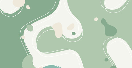 Abstract background various shapes and doodle objects pastel color