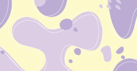 Abstract background various shapes and doodle objects pastel color