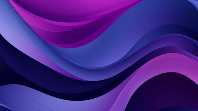 Wavy Vibrant Blue Geometry Looped animation. 4k footage abstract wavy background in modern colorful wallpaper. 