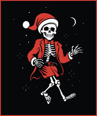 Dancing Skeleton Christmas t-shirt