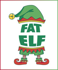 Fat Elf Christmas t-shirt
