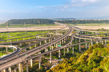 interchange system of highway in Taichung, taiwan