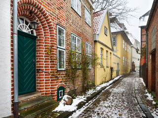 Lüneburg Altstadt Winterwetter