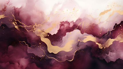 Background marble effect purple and golden color effect