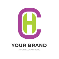 Set of Letter CH, HC, C, H Logo Design Collection, Initial Monogram Logo, Modern Alphabet Letter CH, HC, C, H Unique Logo Vector Template Illustration for Business Branding.