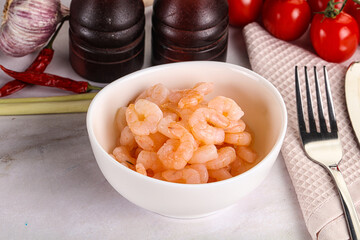 Cocktail prawns in the bowl