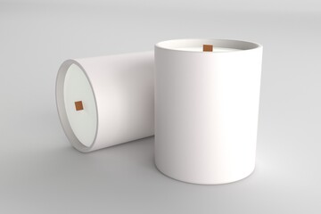 Jar Candle Label Mockup Large Spa Vicks Candles 3d Rendered