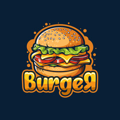 burger logo vector