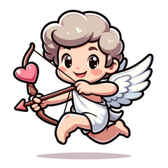 cupid with bow for valentines day