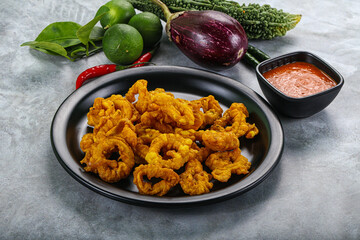 Golden fried squid crispy tempura