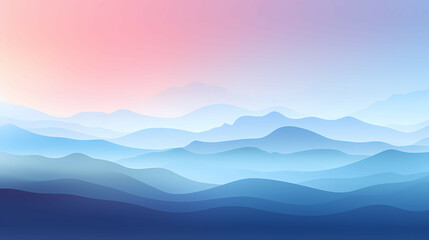 Fototapeta na wymiar Flat Blue Gradient Background, a blue and pink landscape.