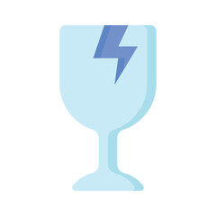 Fragile icon design isolated on white background, breakable package