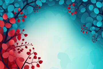 Autumn background with leaves and berries. Abstract background for February 2: NSPCC Number Day.