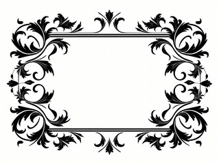 Certificate Border And Corner Design Element, a black and white picture frame.