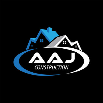 Letter AAJ building vector, AAJ initial construction. AAJ real estate. AAJ home letter logo design, 
