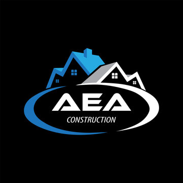 Letter AEA building vector, AEA initial construction. AEA real estate. AEA home letter logo design, AEA real estate Logo