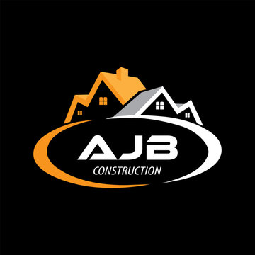 Letter AJB building vector, AJB initial construction. AJB real estate. AJB home letter logo design, AJB real estate Logo