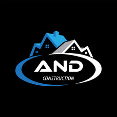 Letter AND building vector, AND initial construction. AND real estate. AND home letter logo design, AND real estate Logo