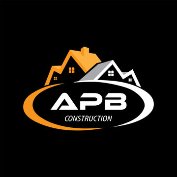 Letter APB building vector, APB initial construction. APB real estate. APB home letter logo design, APB real estate Logo