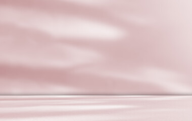 Pink Beige Background Shadow Window Studio 3d Rose Color Pastel Gradient Stage Space Empty Backdrop...