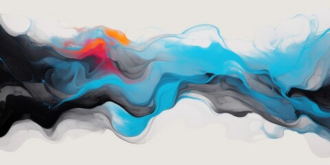 Abstract ink, watercolor, line, creative design, Generative AI