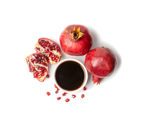 Pomegranate Sauce, Sirup, Dressing, Red Ripe Fruit Syrup with Red Ripe Whole Fruit Group