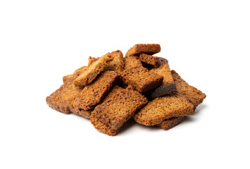 Rye Croutons, Brown Bread Rusks, Crispy Bread Cubes, Dry Rye Crouoton Crumbs, Brown Roasted Rusks